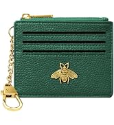 SEAVILIA Card Holder Keychain Wallet for Women with ID Window RFID Blocking Coin Purse Bee Gifts ...