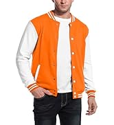COOFANDY Men's Fashion Varsity Jacket Causal Slim Fit Cotton Letterman Baseball Bomber Jackets