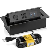 UL Listed Recessed Power Strip, Pop Up Power Cover Box Desktop Socket with PD 20W USB C Charging ...