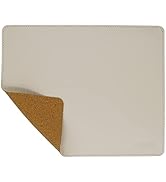 KINOPREV Leather Mouse Pad - Wood Mouse Pad with Stitched Edge,PU Non-Slip Mouse Pad,Double Side ...