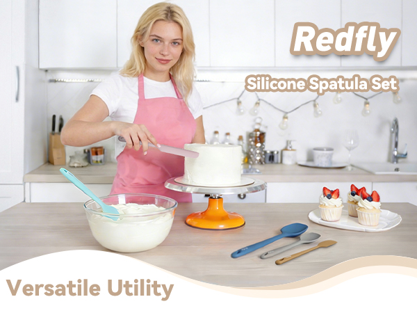 This silicone spatula set includes heat resistant spatulas, silicone spoonula for your cooking needs