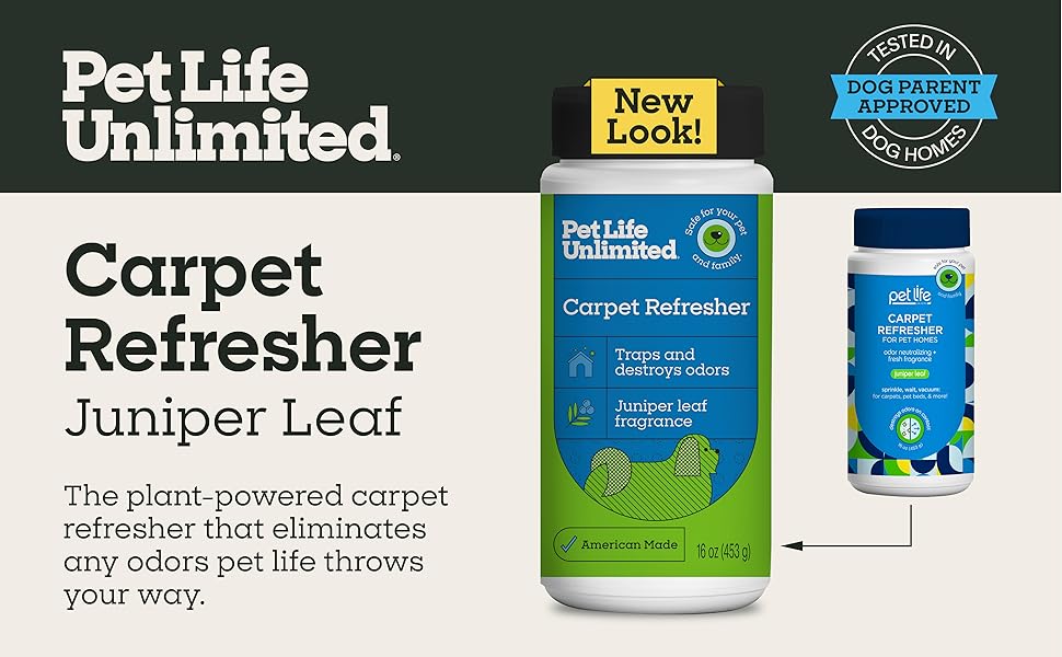 Pet Life Unlimited Carpet Powder - New Look! The carpet refresher that eliminates all odors