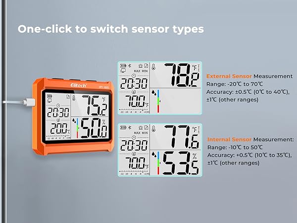 One-click to switch sensor types