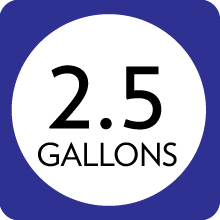 2.5 gallon, large capacity, storage, family