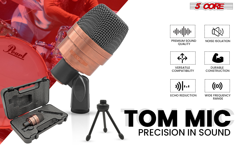 Drum Mic Snare Tom Instrument Microphone Dynamic Unidirectional
