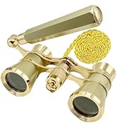 AETHRIX 3x25 Opera Glasses with Chain - Vintage Compact Binoculars for Concerts, Theater, Horse R...