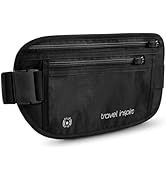 travel inspira Travel Money Belt with Anti-Theft Zipper Upgrade Larger Slim Travel Pouch with RFI...