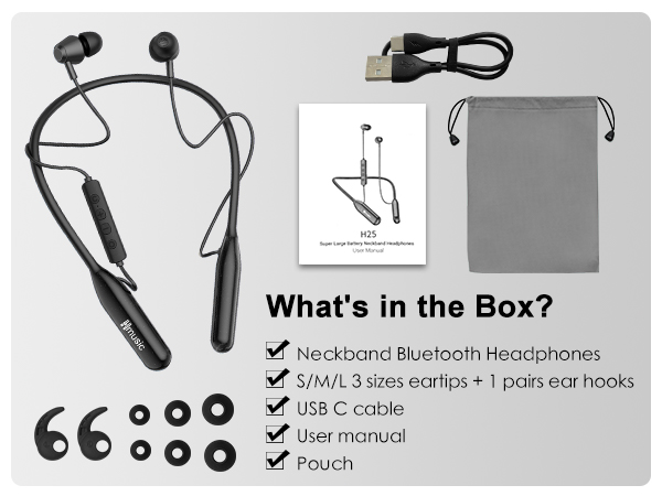 neckband earbuds over the neck bluetooth headphones earbuds with button control inear earphones