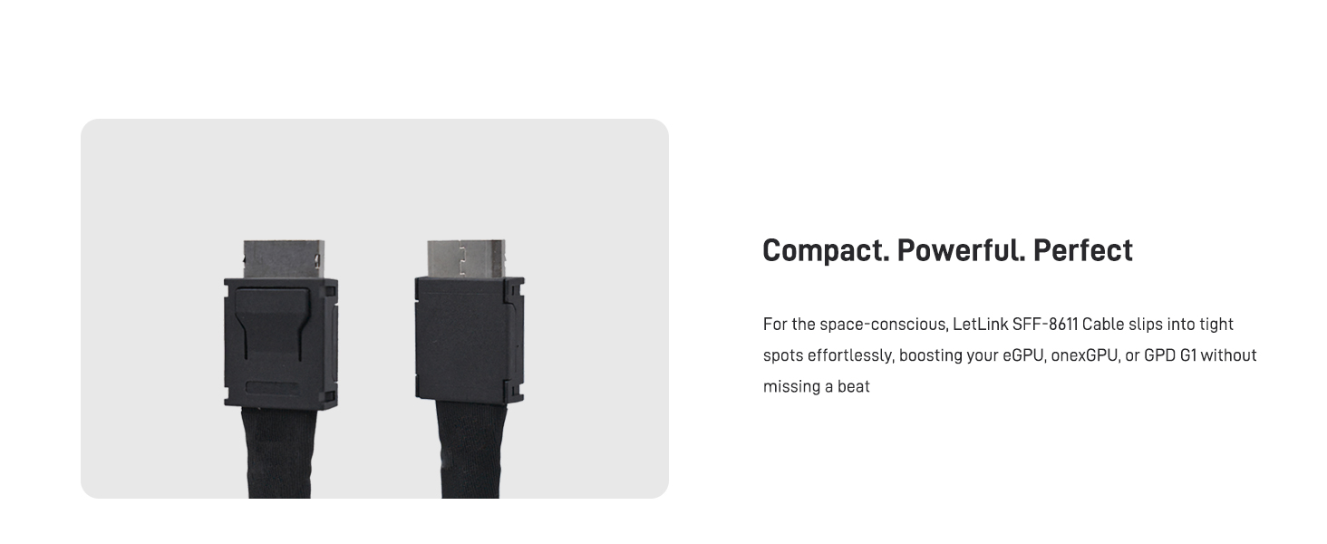 LetLinkSo Gen4 PCIe 4.0 Oculink SFF-8611 Connector