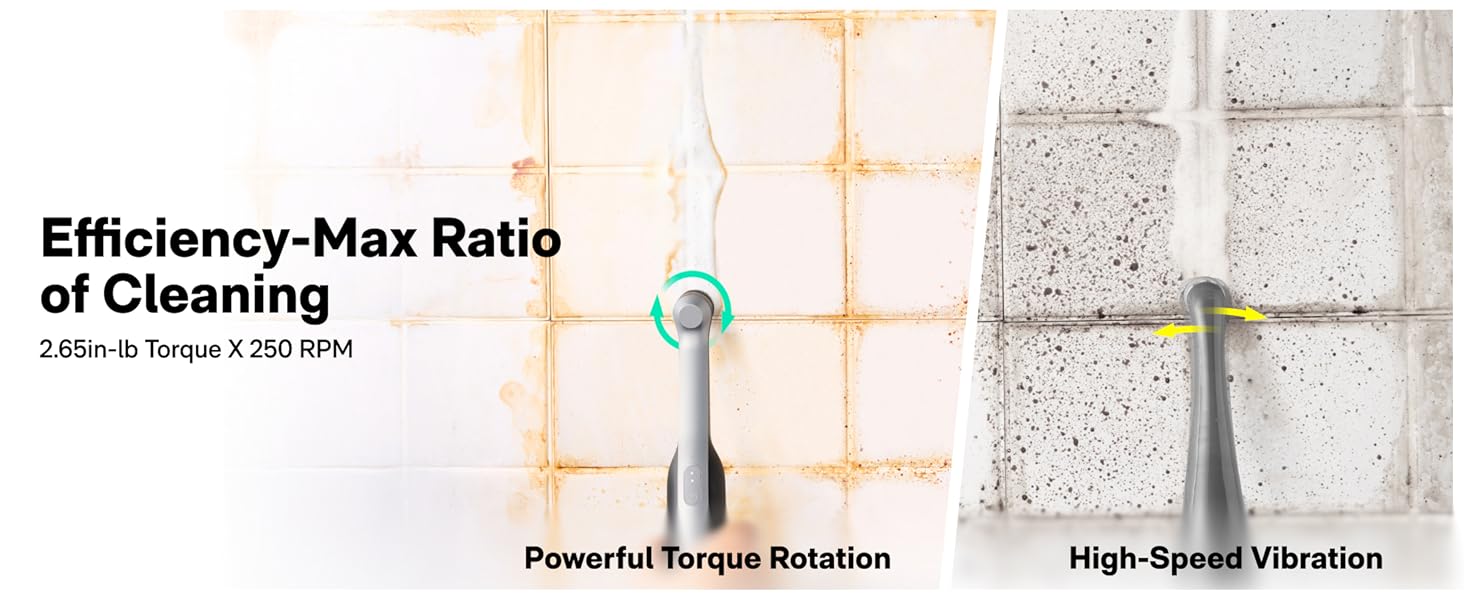 efficiency cleaning spin scrubber