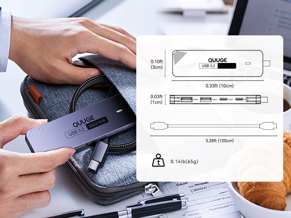 USB-C to 2A2C Hub