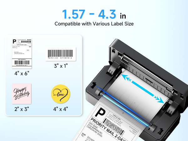 adjustable width 4x6 label maker 2 inch circle tags for custom address barcodes