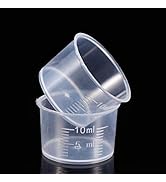 TOYANDONA Disposable Measuring Cup Set Pack of 100 Clear Plastic Measuring Cup 10ml Transparent C...