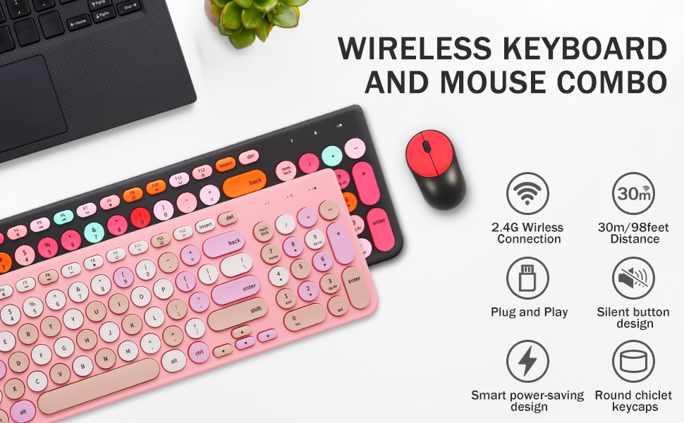 Wireless Keyboard and Mouse Combo