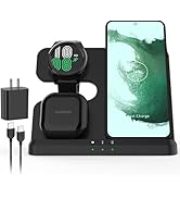 MOYiEAKAN Samsung Wireless Charger,3 in 1 Charging Station for Galaxy Watch Charger Compatible fo...