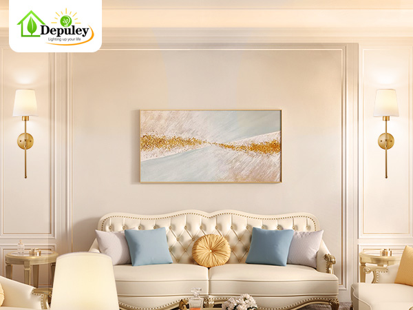 Depuley wall sconces set of two battery operated with two E26 USB bulb &amp; detachable magnetic base