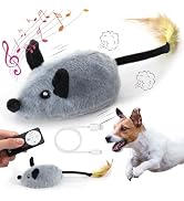 Interactive Dog Toys, Fake Mouse Moving Dog Toy with Automatic Sensor | Dog Mouse Toy with Realis...