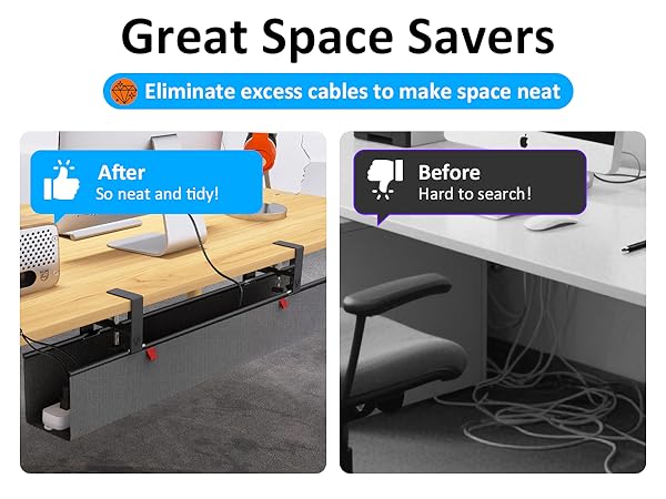 Under Desk Cable Management Tray