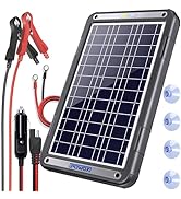 POWOXI Upgraded MPPT 12W Solar Battery Trickle Charger&amp;Maintainer 12V Solar Panel Car Battery Tri...