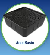 Aquascape AquaBasin 45 Fountain and Water Feature Basin for Landscape and Garden, 98 Gallon, Blac...