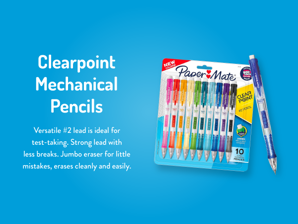 paper mate clearpoint mechanical pencils lead best write student test less breaks jumbo eraser
