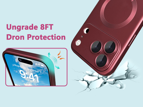 ankofave Magnetic for iPhone 17 Pro Case with Camera Protector, Soft Metallic Luster Phone Case