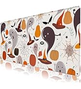 Lauspuck Cute Halloween Ghost Desk Decor Mat, Large Gaming Mouse Pad with Stitched Edges, Compute...