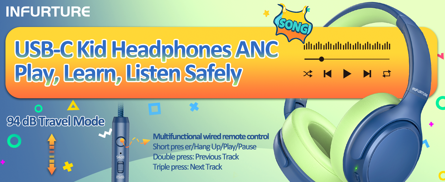USB C Kids headphones