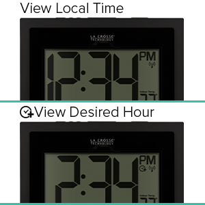 Lacrosse, la crosse, 513-54087, atomic, self set, time, digital clock, tabletop, wall clock