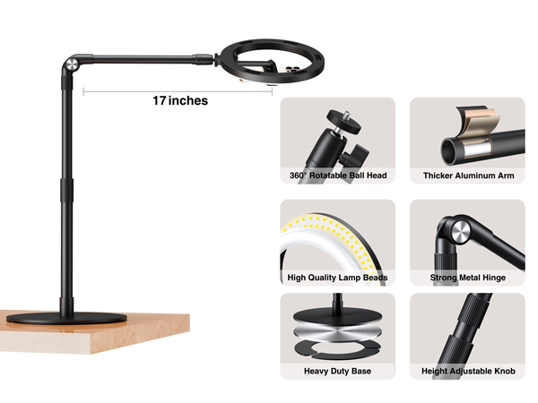 overhead phone stand for filming
