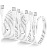 LOFPYE 3-Pack [3.3FT+6.6FT+10FT] 60W USB C to USB C Cable, Type C to Type C Cable,Fast Charging C...