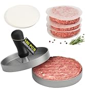 TACGEA Burger Press 150 Patty Papers, Non-Stick Hamburger Patty Maker with Wax Paper, Aluminum Bu...