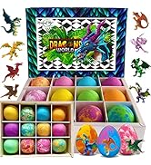 Bath Bombs for Kids with Toys Inside - Organic Bubble Bath Fizzies with Dragon Toy Surprises. Gen...
