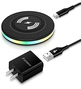 15W Samsung Wireless Charger Fast Charging Pad with QC3.0 Adapter for Samsung Galaxy S24 S23 Ultr...