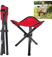 CebraBounze Travel Folding Camping Stool, Use Height 14" and Max Weight 210 lbs Outdoor Portable ...