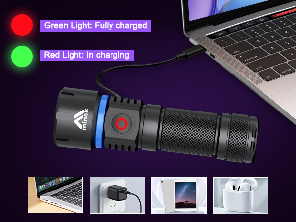 flashlight flashlights high rechargeable lumens led powered battery flash bright powerful