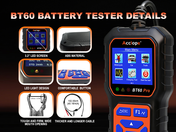 battery tester 12V auto motorcycle 6V truck 24V lithium battery tester