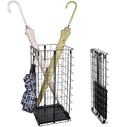 ZHMY Umbrella Stand, Umbrella Holder for Entryway, Large Metal Foldable Umbrella Rack Organizer F...