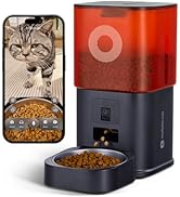 Automatic Cat Feeder with Camera: 6L Automatic Dog Feeder with 2-Way Audio Night Vision Dual Powe...