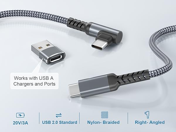 right angle usb cable