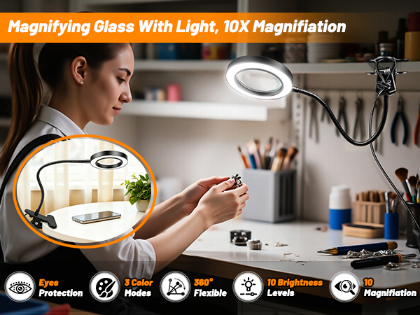 0097- Clip on magnifying light