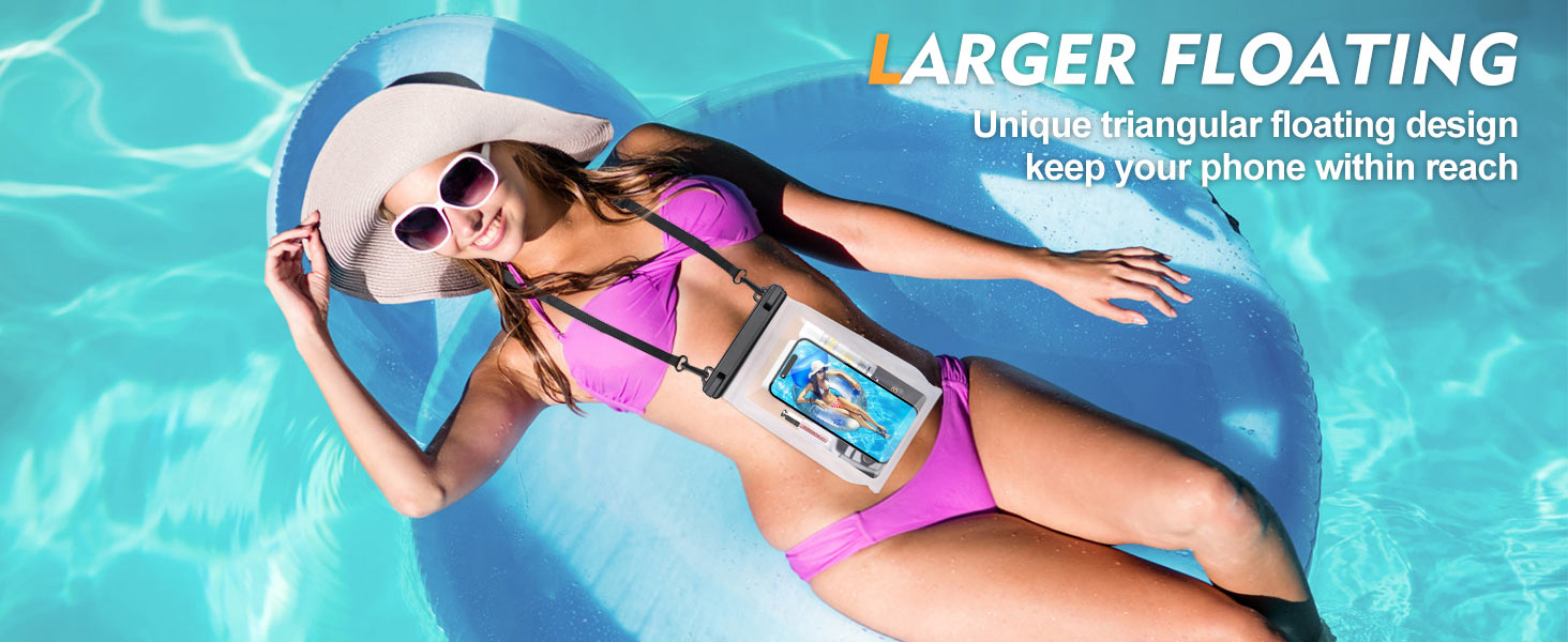 large capacity waterproof phone pouch