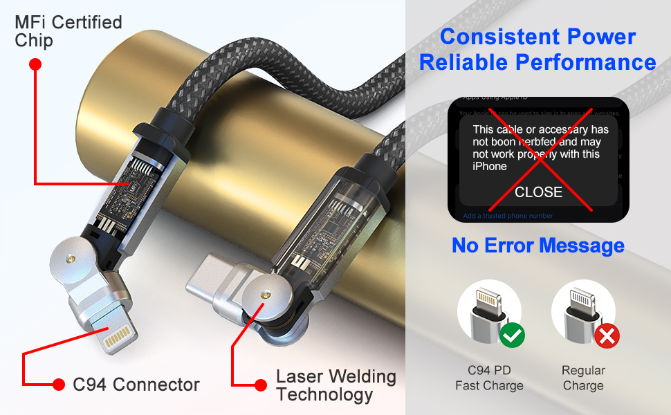right angle usb c to lightning cable