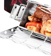 Rolling Grill Basket, New Opening Design, Extra Sturdy Cylinder Grilling Basket, Food Grade Stain...