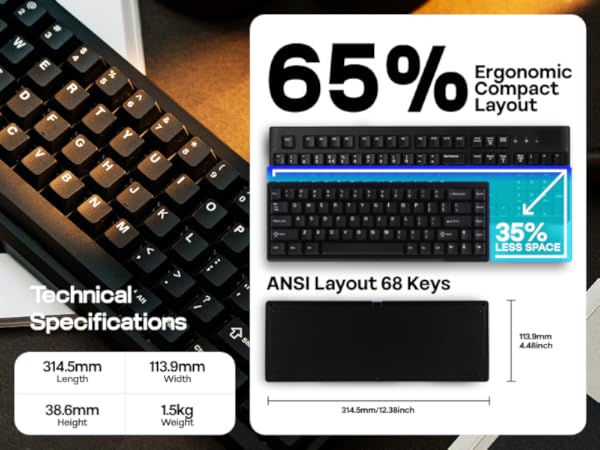 Magforce68 Wired Magnetic Gaming Keyboard