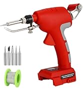 Cordless Soldering Iron Kit for Milwaukee M18 18V Li-ion Battery,75W Digital Display Hand-held Au...