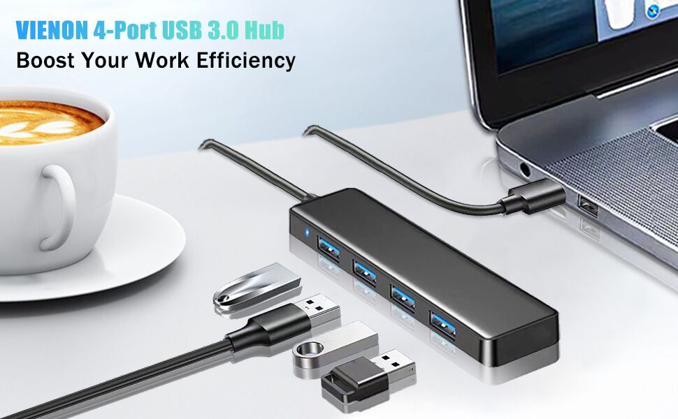 4 port usb 3.0 hub, usb extender for pc laptop