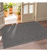 LEKEEPGO Door Mat 36"x59", Door Mat Indoor Entrance, Non Slip Rubber Backing Front Door Mat Washa...