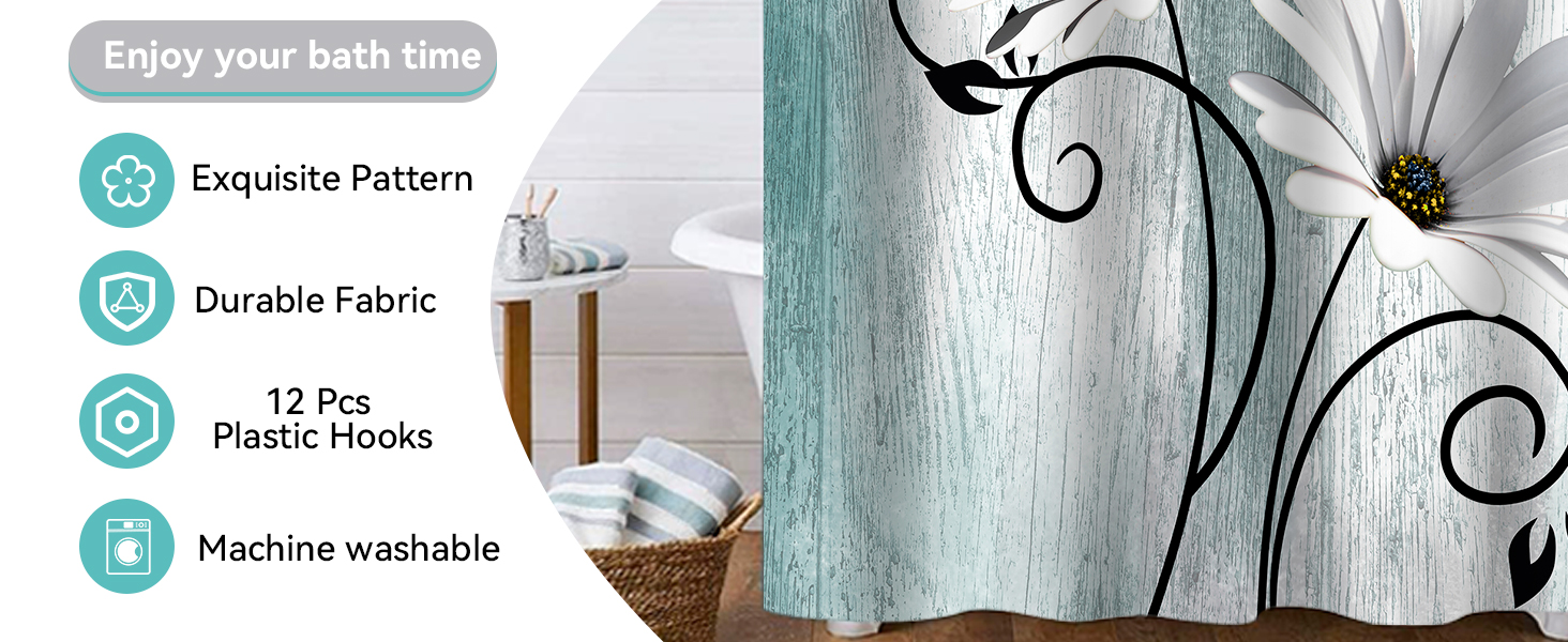 bathroom set with shower curtain