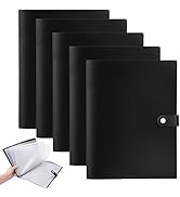 Cesil 5 Packs 10-Pocket File Folder, Letter A4 Paper Project Organizer Folders with Snap Button, ...